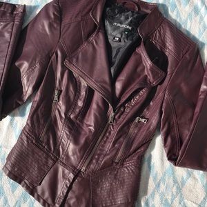 Burgundy Leather Jacket